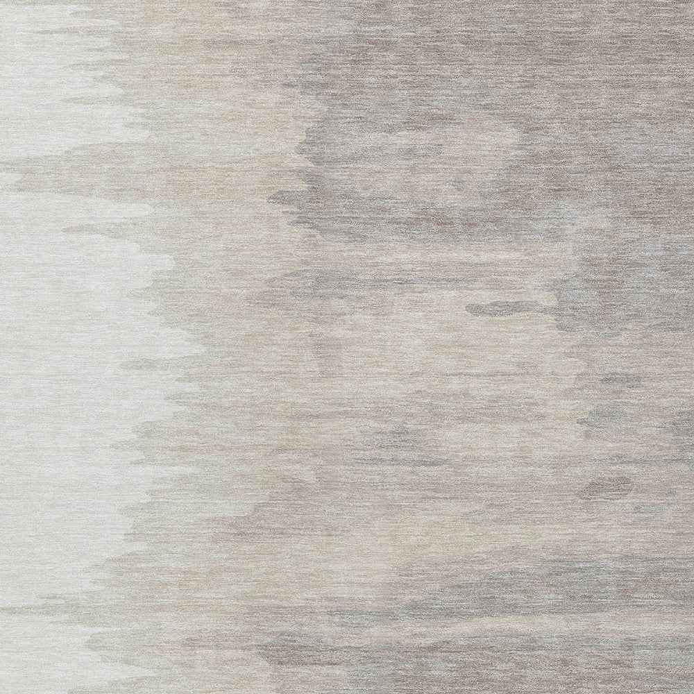 8' X 10' Ivory And Brown Abstract Washable Indoor Outdoor Area Rug