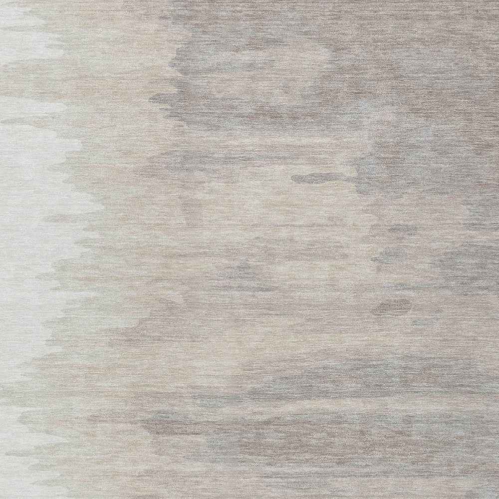 5' X 8' Ivory And Brown Abstract Washable Indoor Outdoor Area Rug