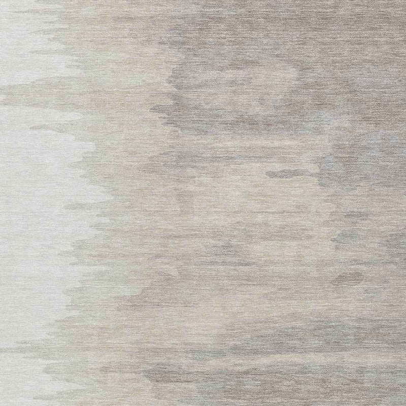 9' X 12' Ivory And Brown Abstract Washable Indoor Outdoor Area Rug