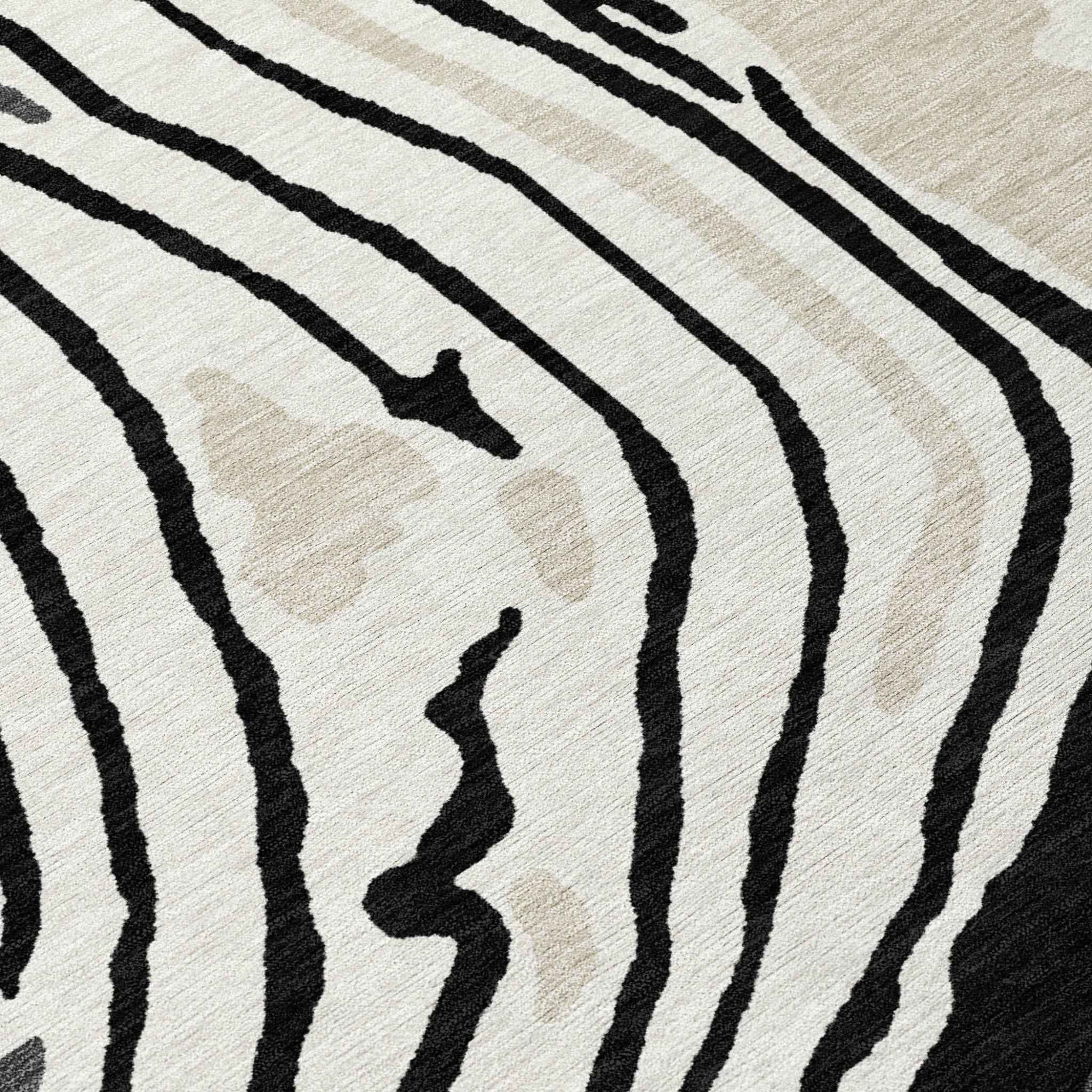 9' X 12' Black Gray And Ivory Abstract Washable Indoor Outdoor Area Rug