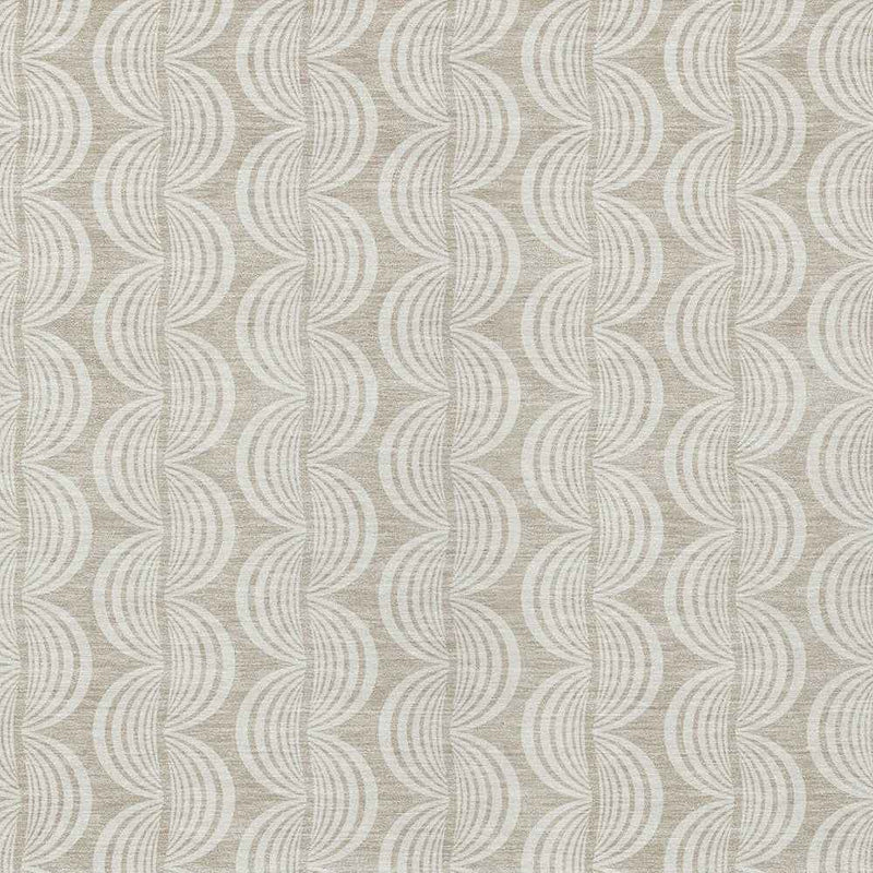 5' X 8' Beige And Ivory Ogee Washable Indoor Outdoor Area Rug