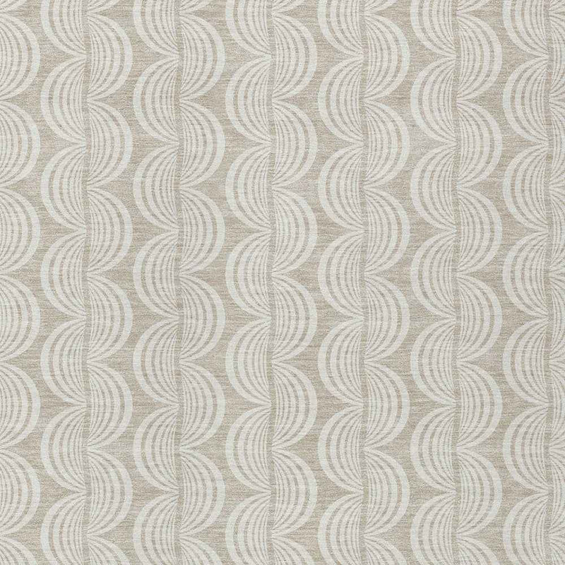 8' X 10' Beige And Ivory Ogee Washable Indoor Outdoor Area Rug