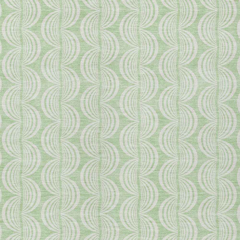 8' X 10' Mint Green And Beige Ogee Washable Indoor Outdoor Area Rug