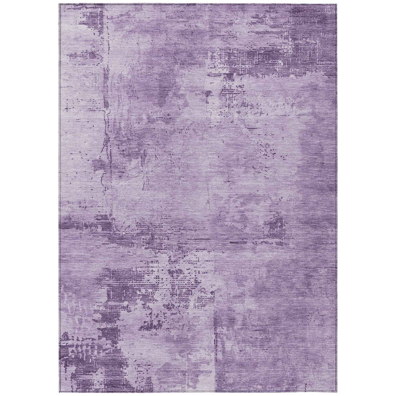 3' X 5' Lavender And Purple Abstract Washable Indoor Outdoor Area Rug