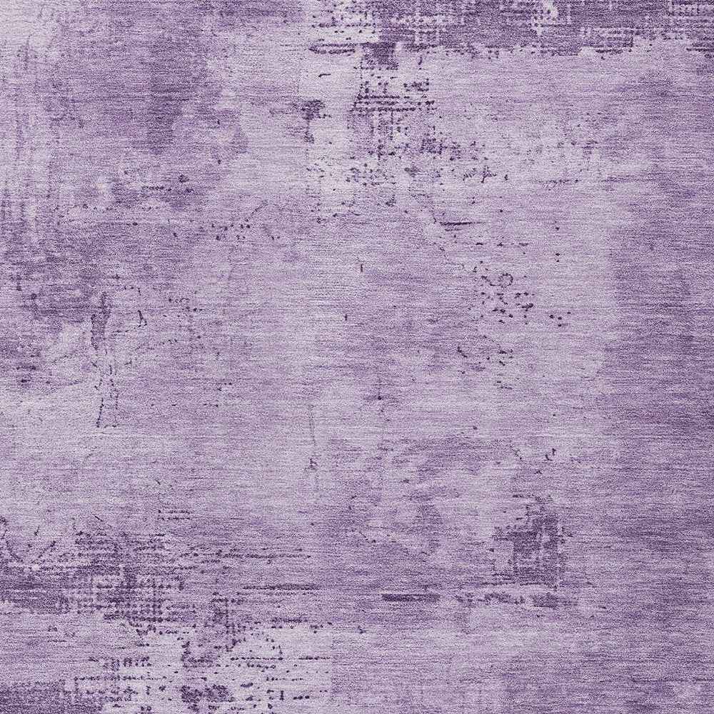 5' X 8' Lavender And Purple Abstract Washable Indoor Outdoor Area Rug