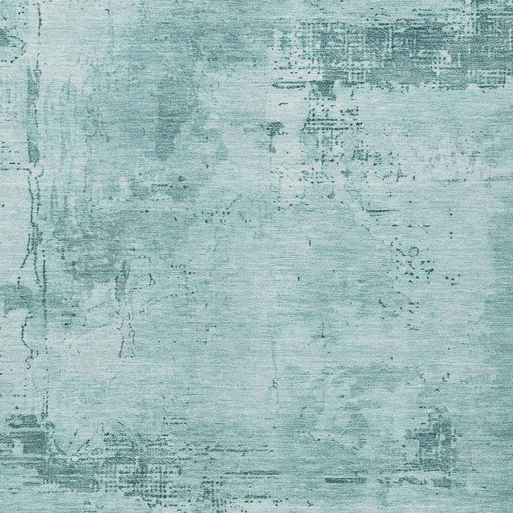 5' X 8' Blue And Ivory Abstract Washable Indoor Outdoor Area Rug