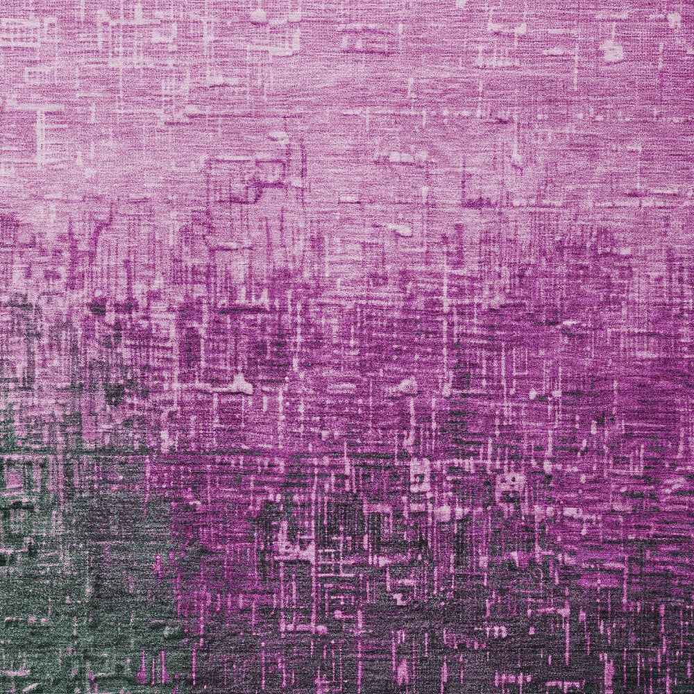 5' X 8' Blush And Dark Gray Ombre Washable Indoor Outdoor Area Rug