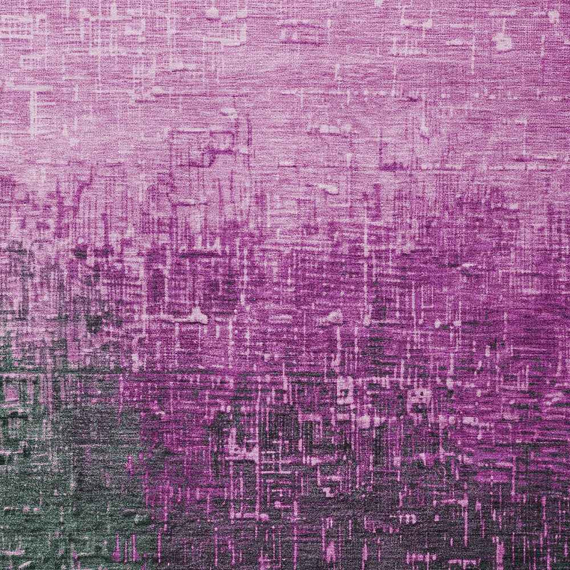 5' X 8' Blush And Dark Gray Ombre Washable Indoor Outdoor Area Rug