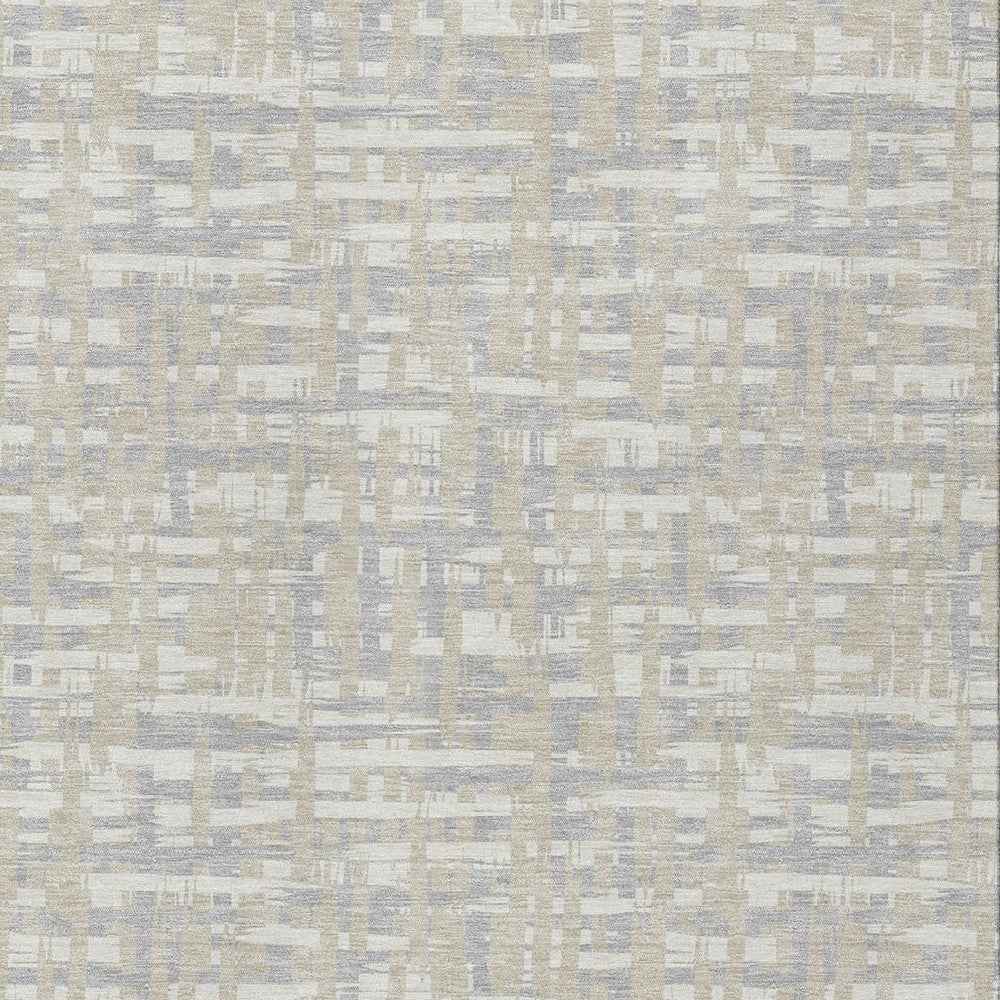 10' X 14' Beige And Gray Abstract Washable Indoor Outdoor Area Rug