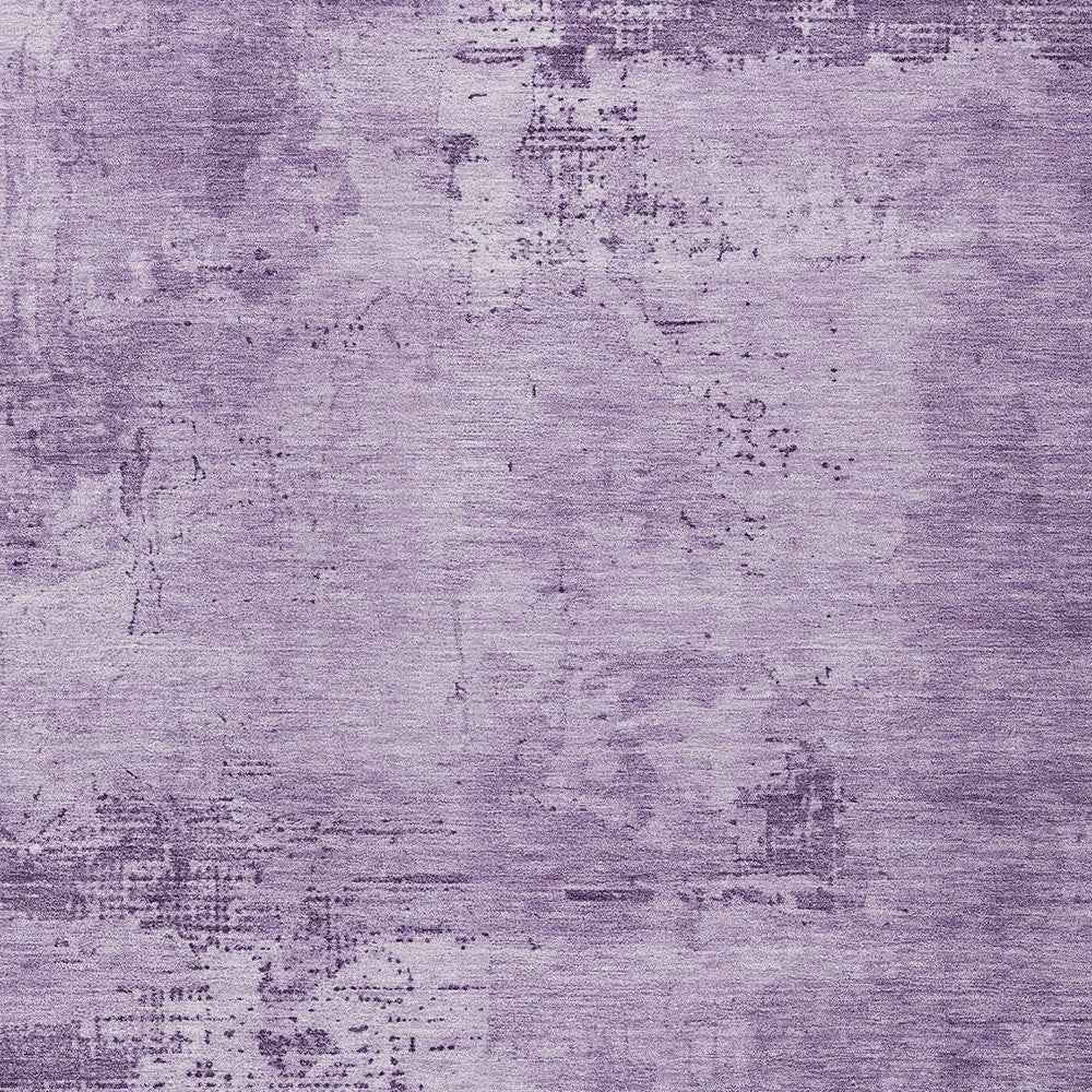 9' X 12' Lavender And Purple Abstract Washable Indoor Outdoor Area Rug
