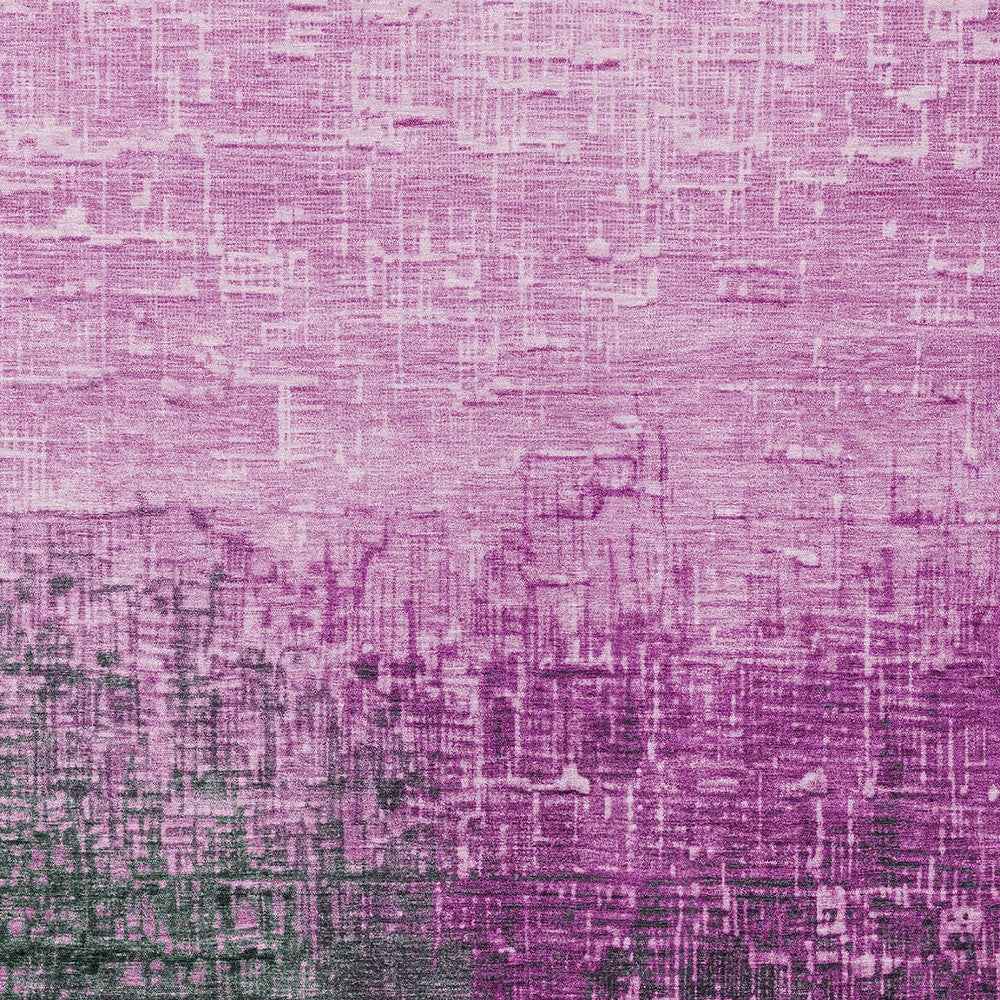 8' X 10' Blush And Dark Gray Ombre Washable Indoor Outdoor Area Rug