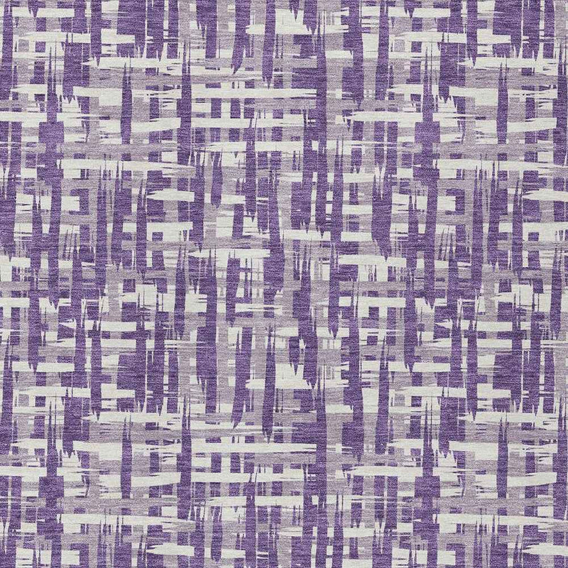10' X 14' Purple And Lavender Abstract Washable Indoor Outdoor Area Rug