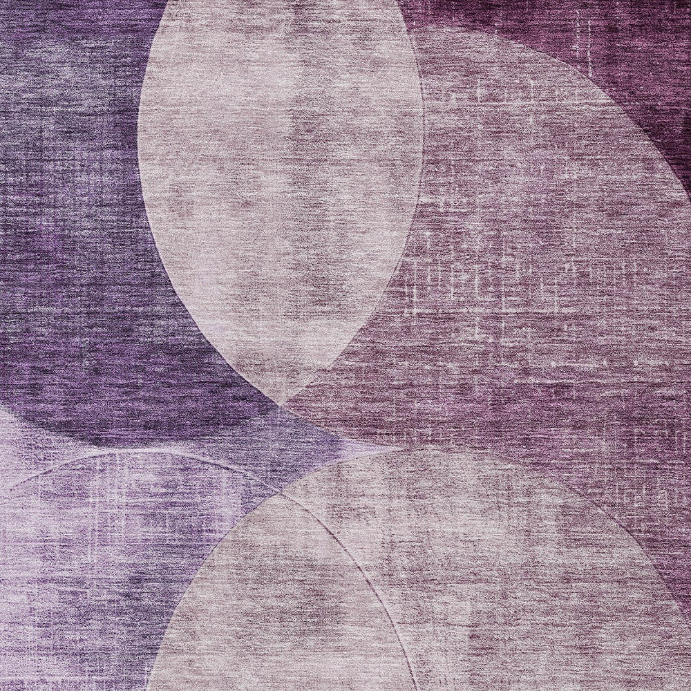 3' X 5' Purple And Lavender Geometric Washable Indoor Outdoor Area Rug - Sports & Outdoor