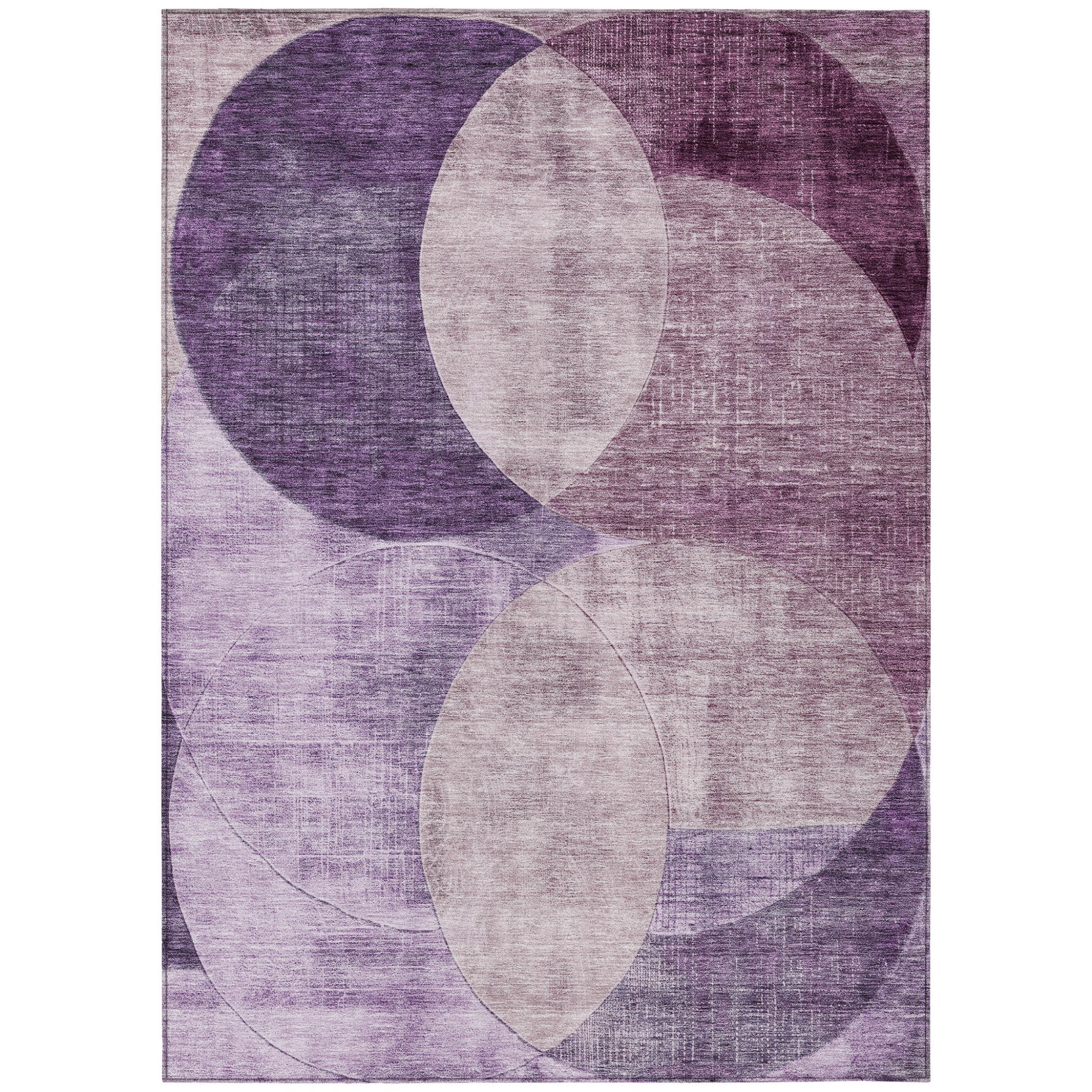 3' X 5' Purple And Lavender Geometric Washable Indoor Outdoor Area Rug - Sports & Outdoor