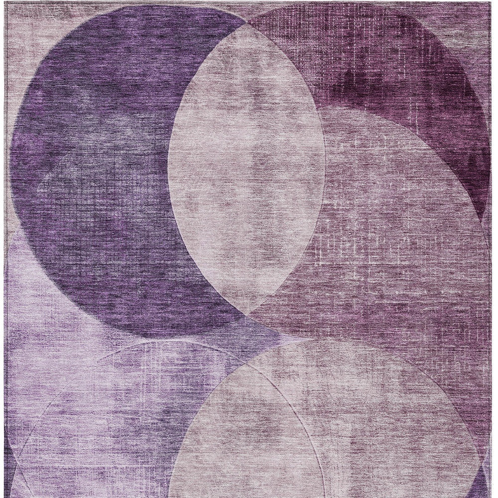 3' X 5' Purple And Lavender Geometric Washable Indoor Outdoor Area Rug - Sports & Outdoor