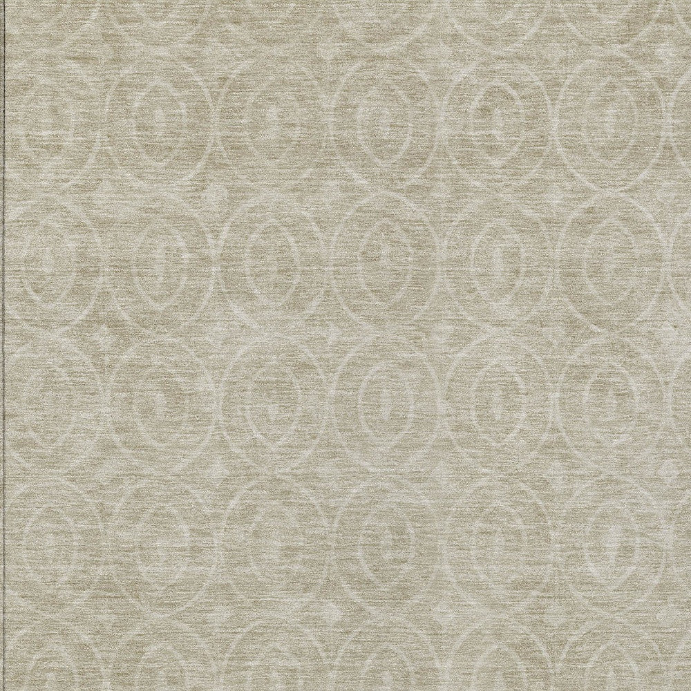 10' X 14' Beige Geometric Washable Indoor Outdoor Area Rug - Sports & Outdoor