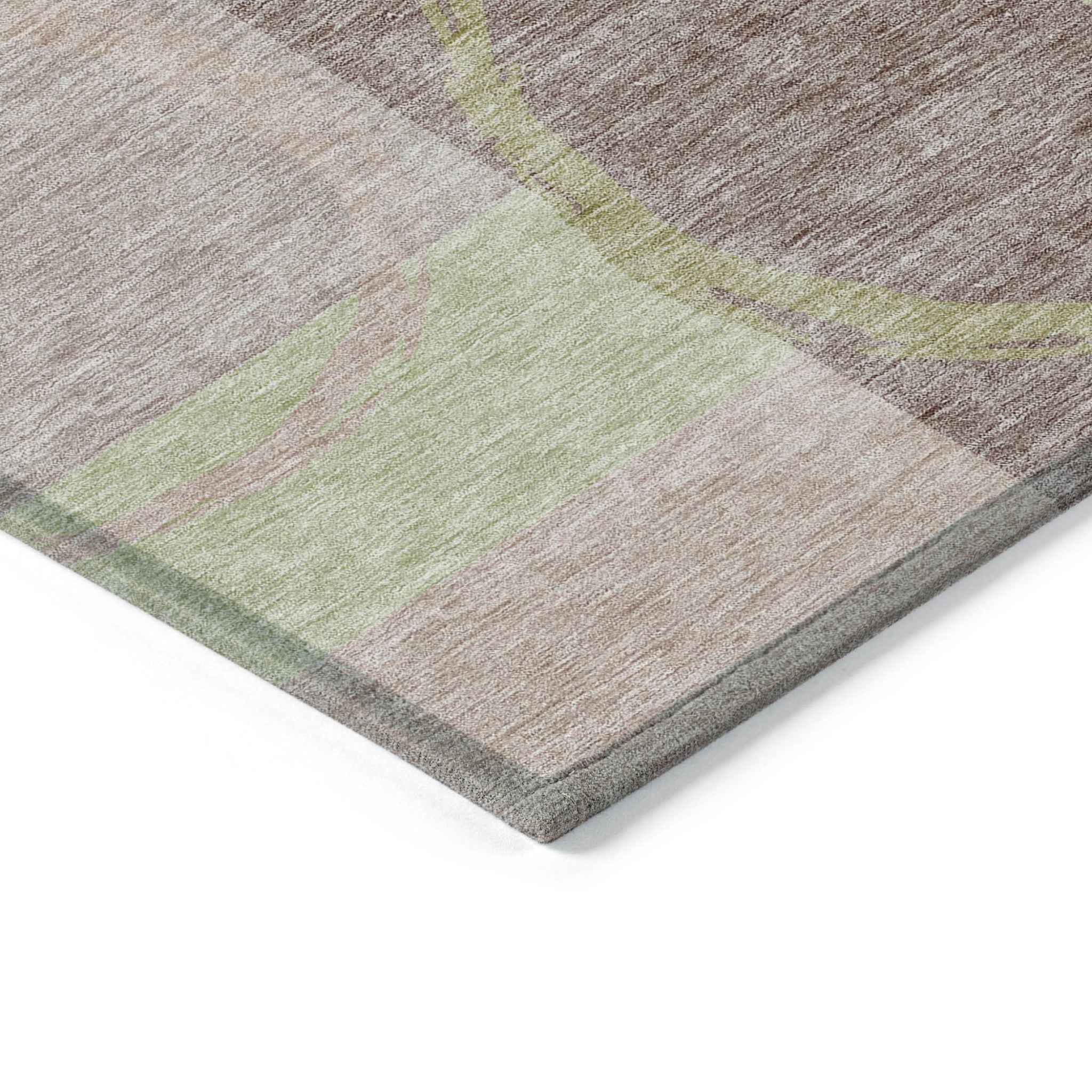 3' X 5' Blush And Mint Green Abstract Washable Indoor Outdoor Area Rug