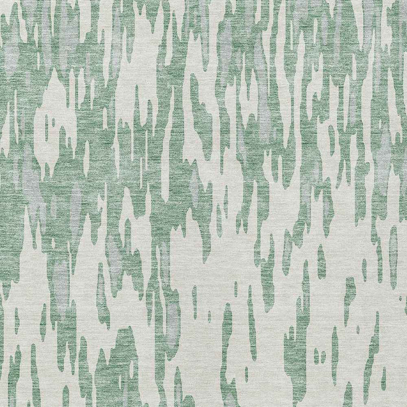 3' X 5' Sage And Ivory Abstract Washable Indoor Outdoor Area Rug