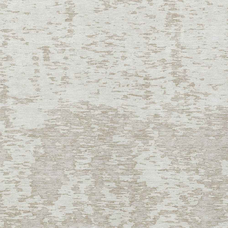 9' X 12' Ivory And Off White Abstract Washable Indoor Outdoor Area Rug