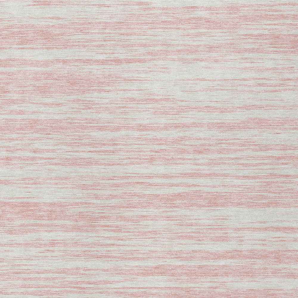 10' X 14' Pink And Ivory Abstract Washable Indoor Outdoor Area Rug