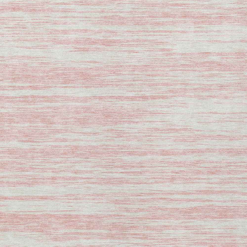 5' X 8' Pink And Ivory Abstract Washable Indoor Outdoor Area Rug