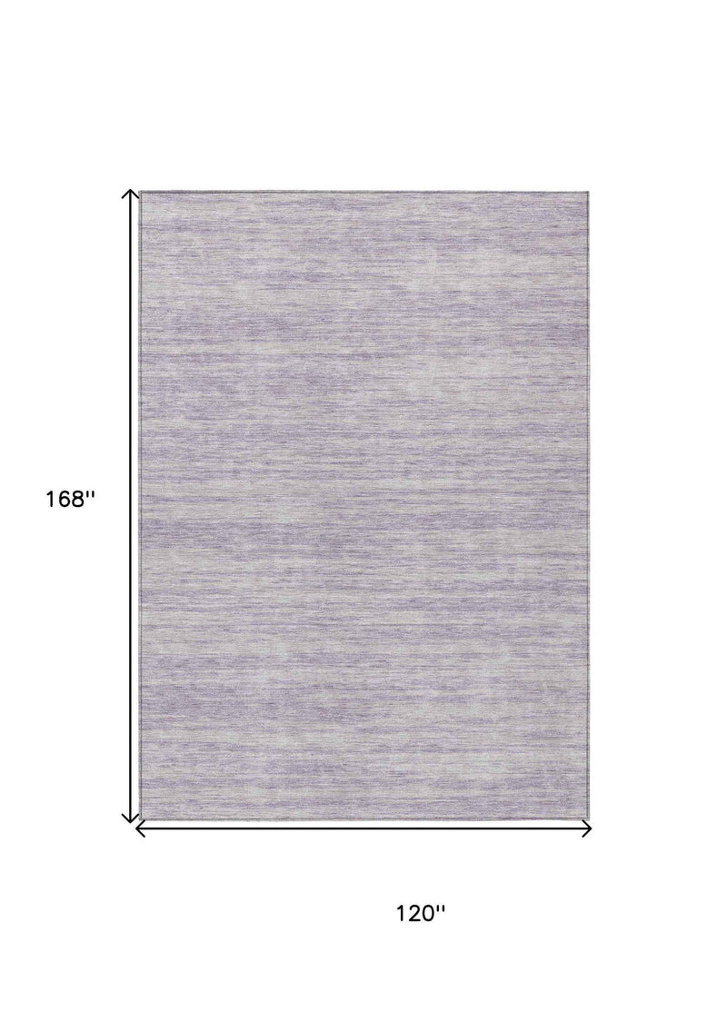 10' X 14' Lavender And Lilac Abstract Washable Indoor Outdoor Area Rug