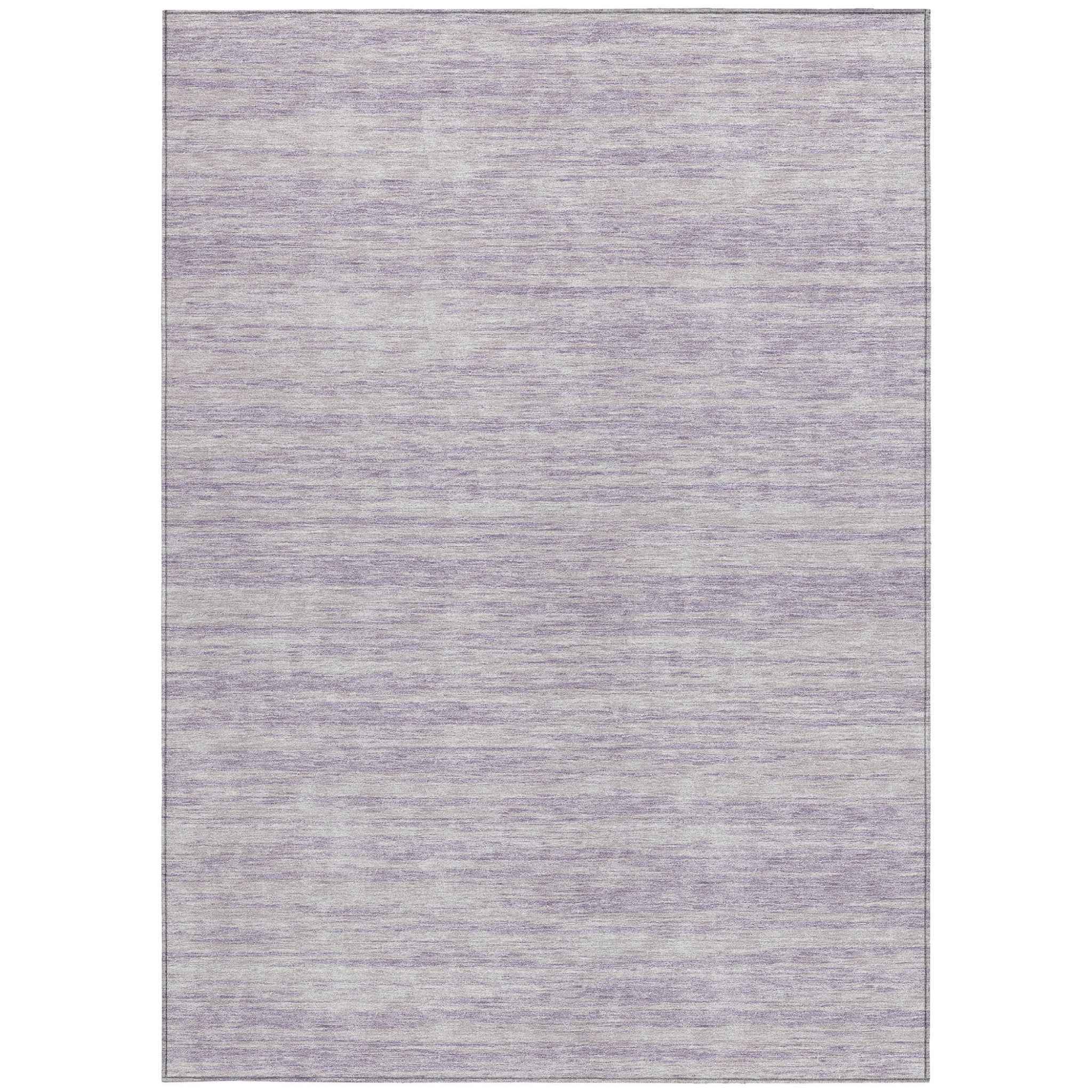 5' X 8' Lavender And Lilac Abstract Washable Indoor Outdoor Area Rug