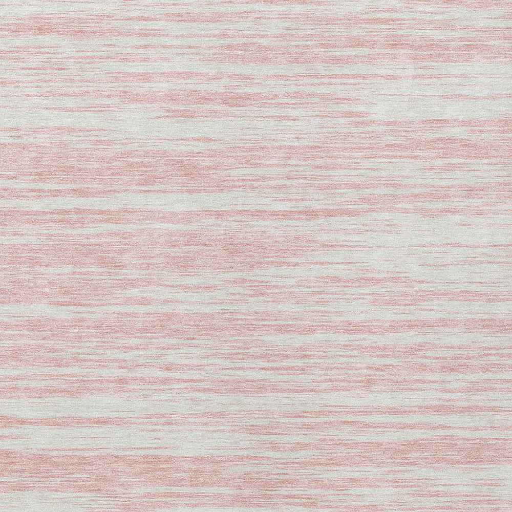 3' X 5' Pink And Ivory Abstract Washable Indoor Outdoor Area Rug