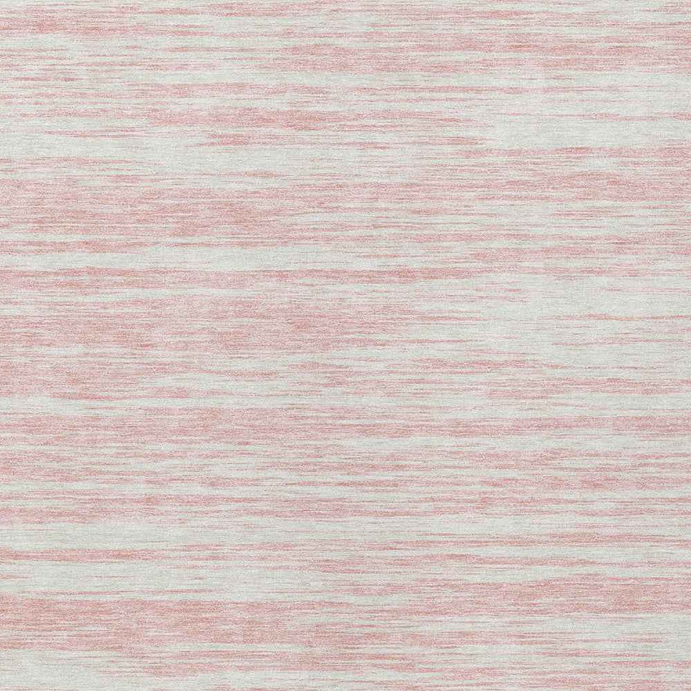 9' X 12' Pink And Ivory Abstract Washable Indoor Outdoor Area Rug