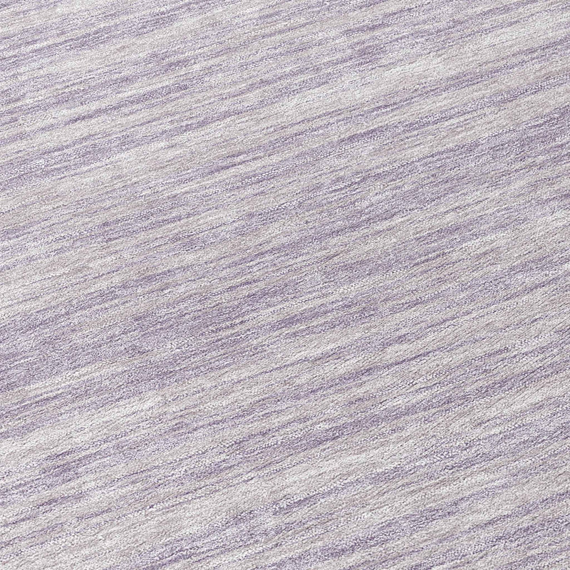 8' Lavender And Lilac Round Abstract Washable Indoor Outdoor Area Rug