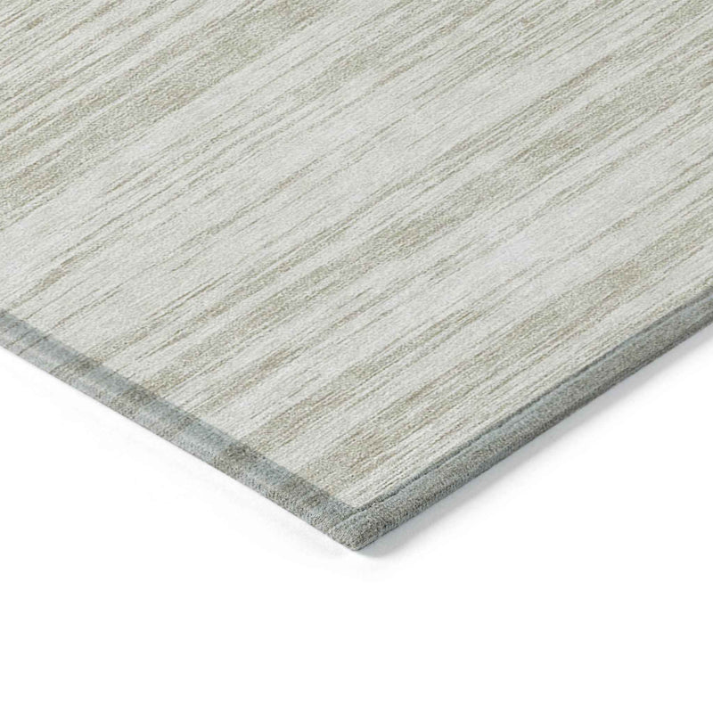 5' X 8' Ivory And Beige Abstract Washable Indoor Outdoor Area Rug