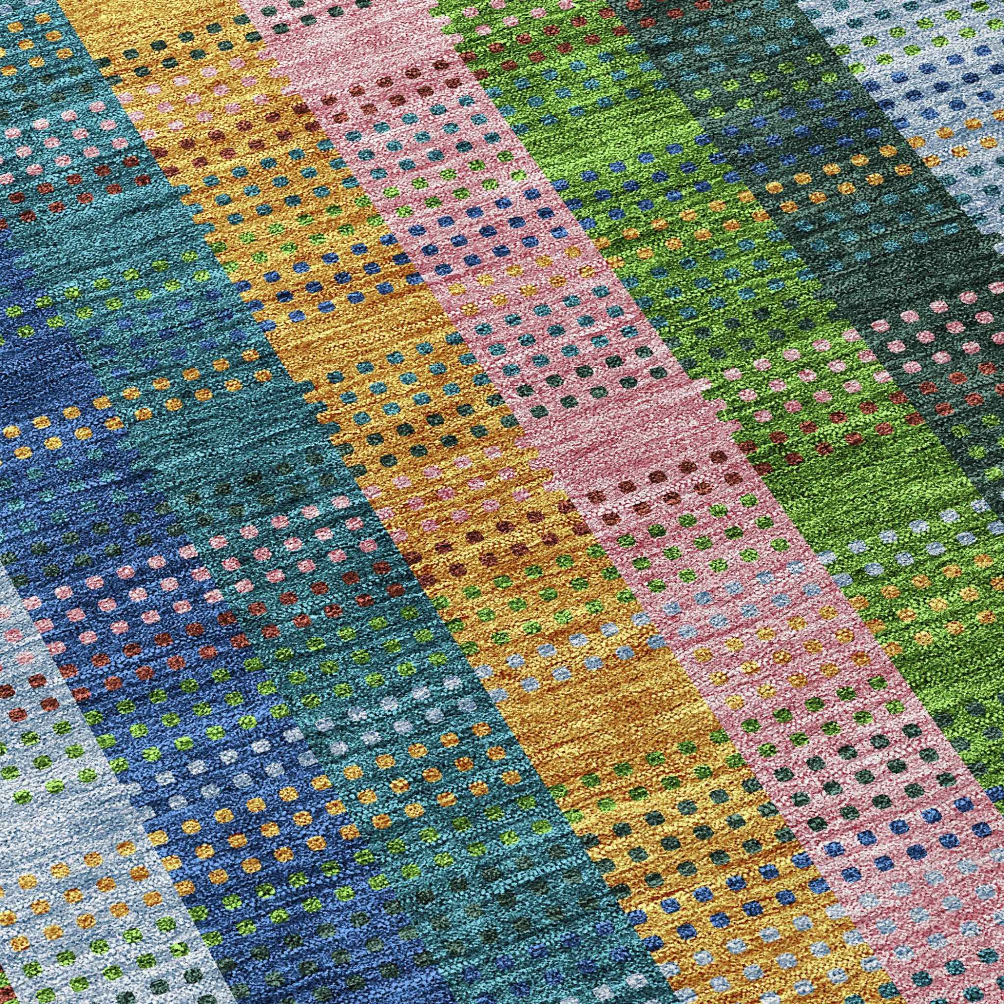 10' X 14' Navy Blue Pink And Sage Plaid Washable Indoor Outdoor Area Rug