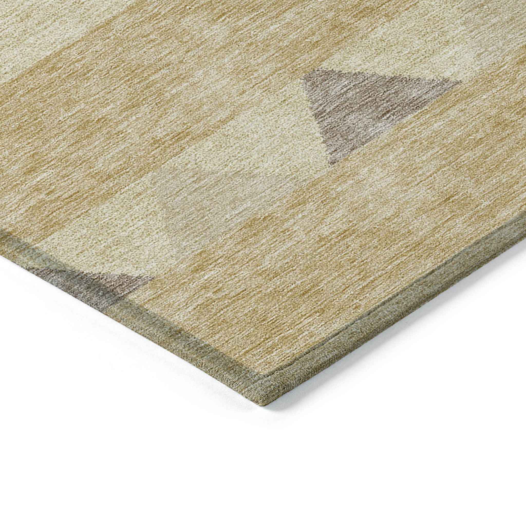 8' X 10' Gold Taupe And Beige Southwestern Washable Indoor Outdoor Area Rug