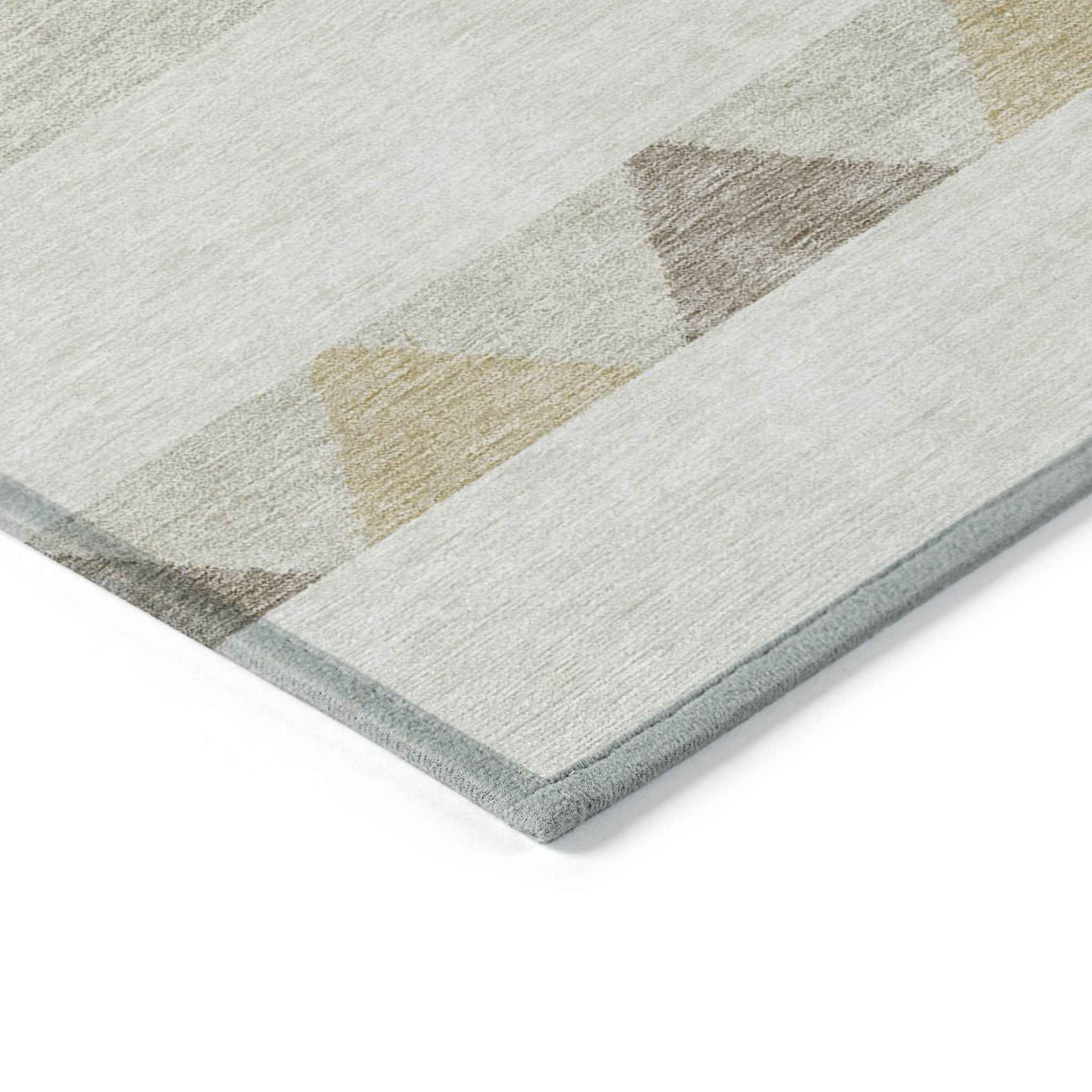 10' X 14' Ivory Beige And Taupe Southwestern Washable Indoor Outdoor Area Rug