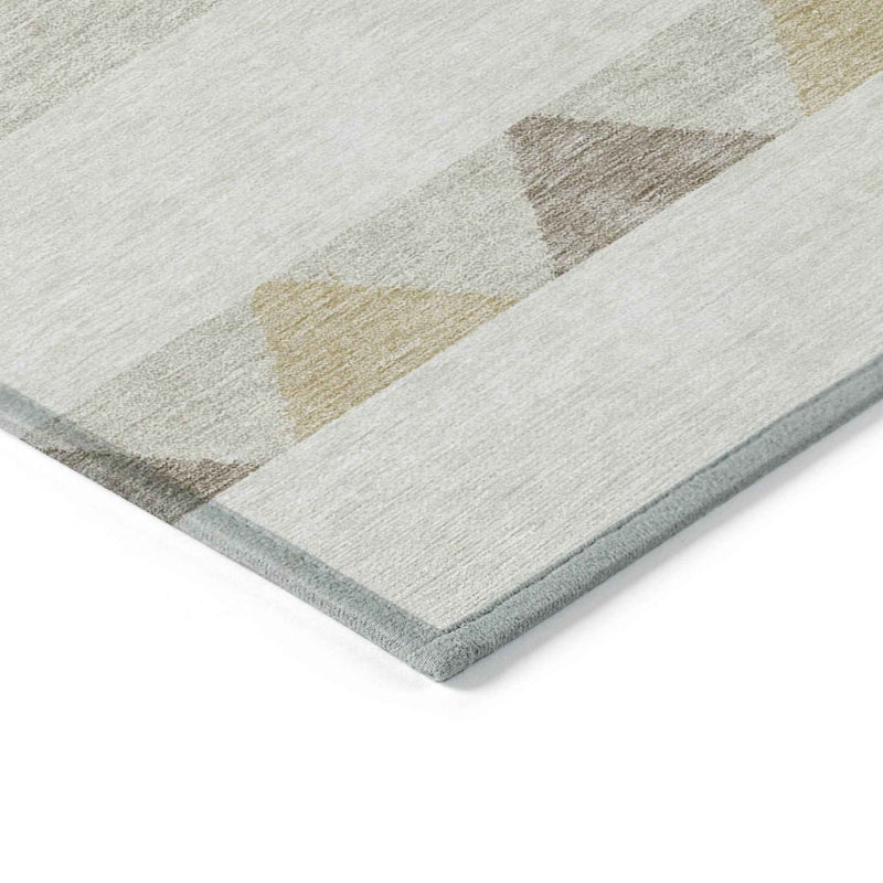 10' X 14' Ivory Beige And Taupe Southwestern Washable Indoor Outdoor Area Rug