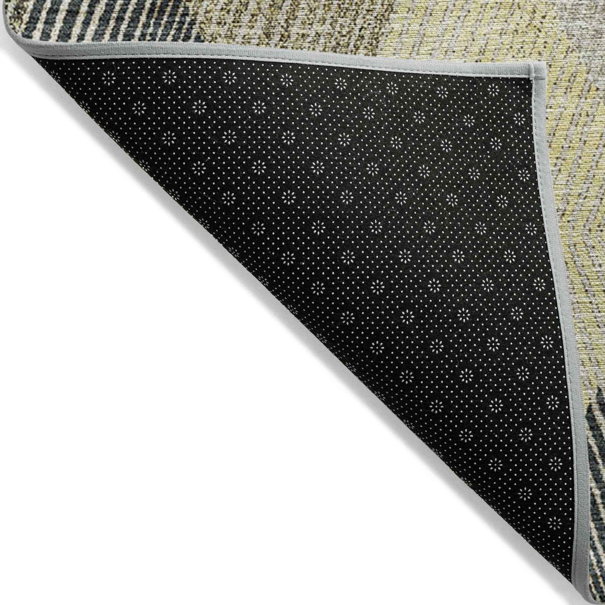 5' X 8' Brown Gold And Taupe Argyle Washable Indoor Outdoor Area Rug