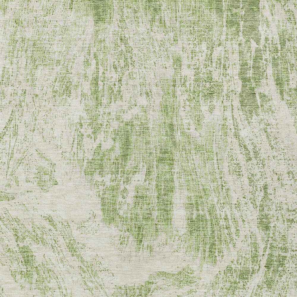 9' X 12' Sage And Ivory Abstract Washable Indoor Outdoor Area Rug