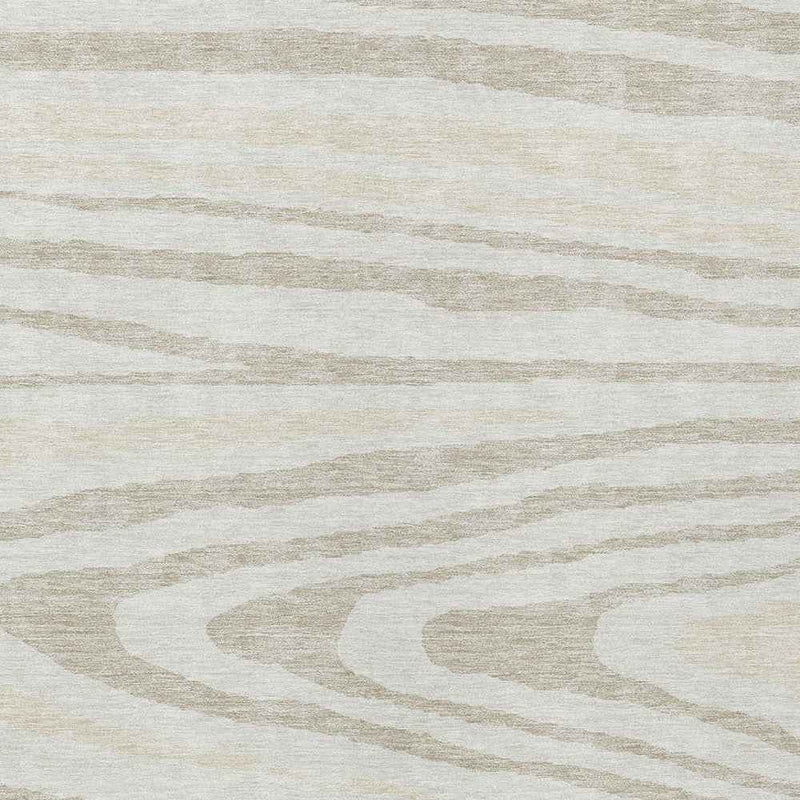 5' X 8' Ivory Beige And Taupe Faux Bois Washable Indoor Outdoor Area Rug