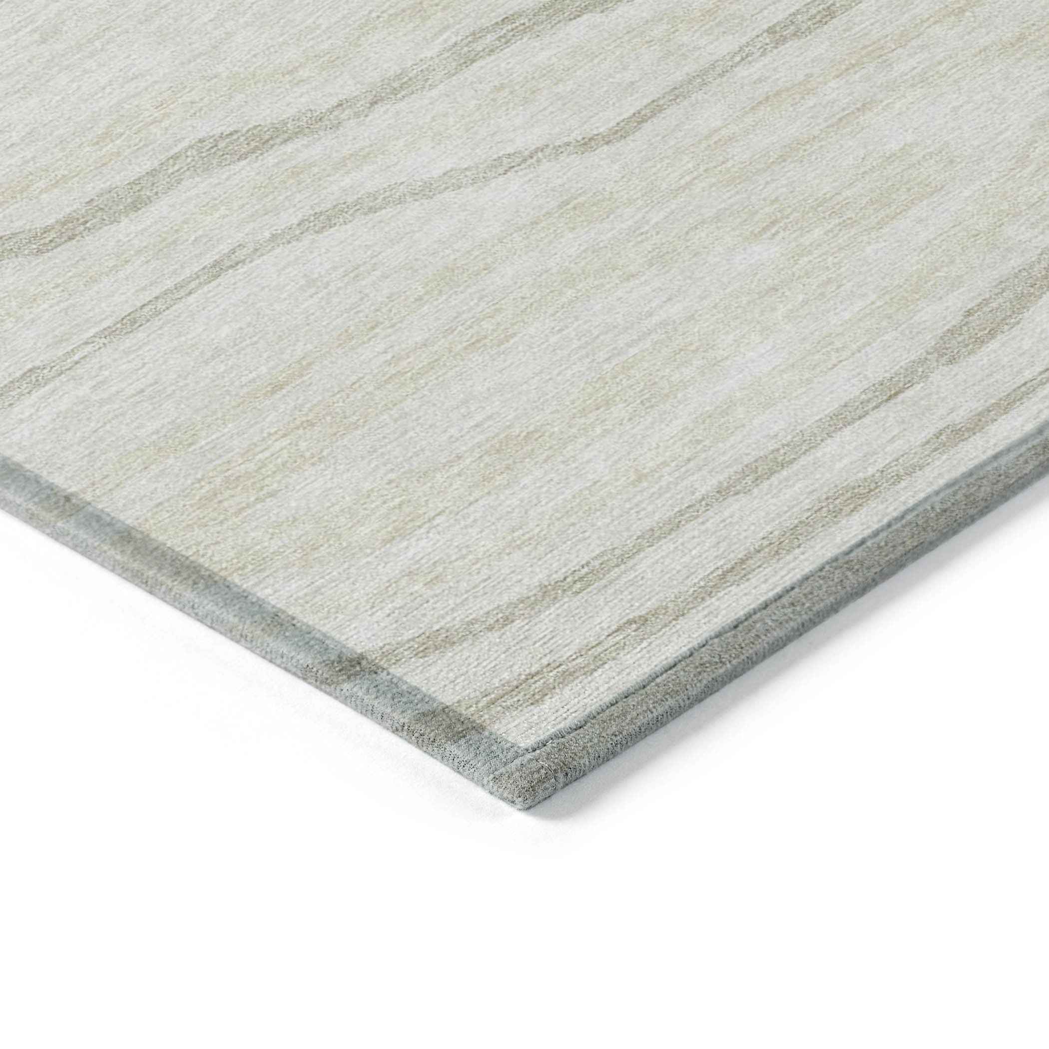 9' X 12' Ivory Beige And Taupe Faux Bois Washable Indoor Outdoor Area Rug