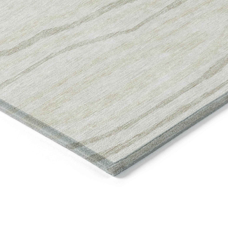 9' X 12' Ivory Beige And Taupe Faux Bois Washable Indoor Outdoor Area Rug