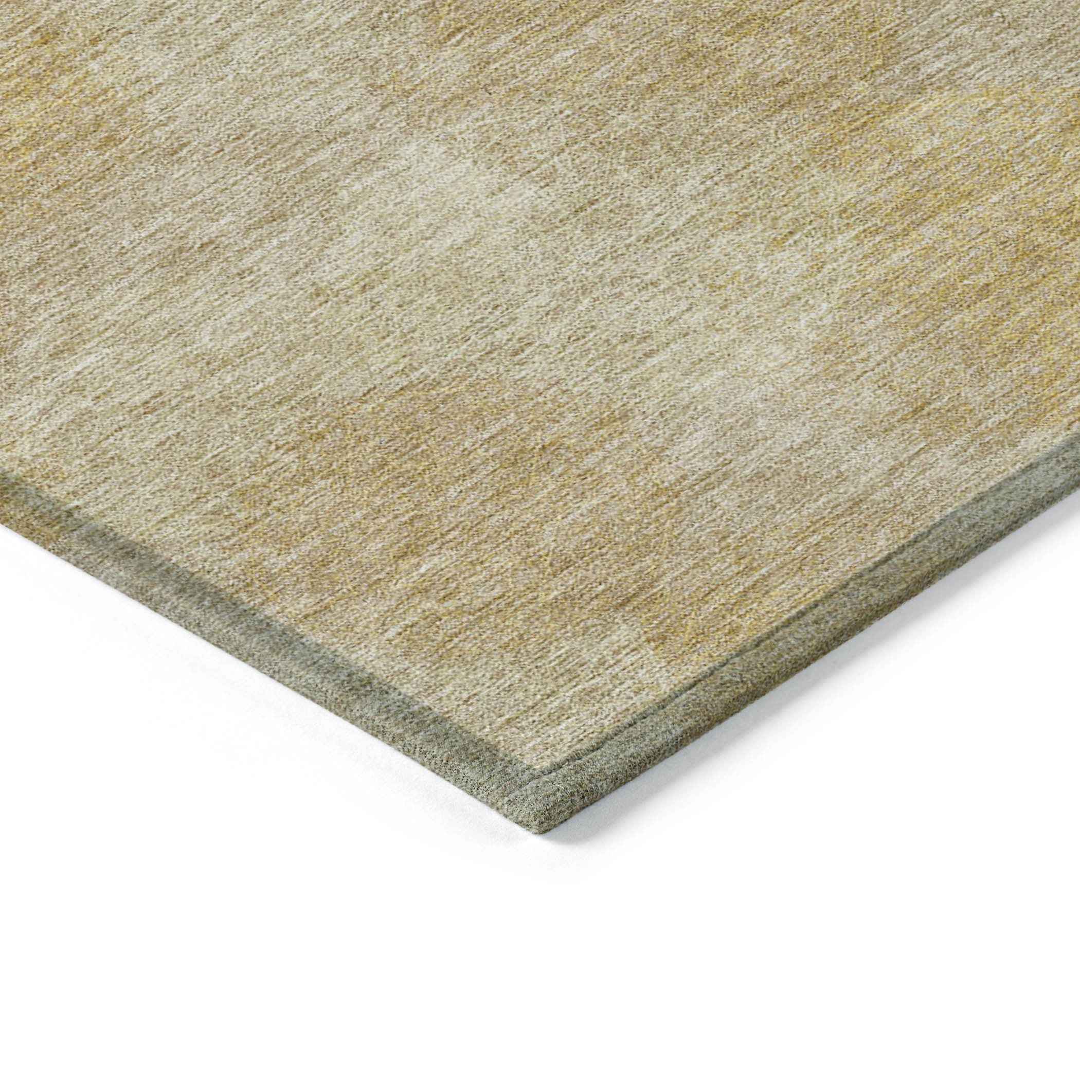 9' X 12' Gold Beige And Wheat Polka Dot Washable Indoor Outdoor Area Rug