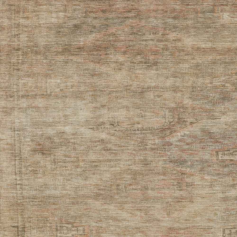 8' X 10' Beige And Taupe Aztec Washable Indoor Outdoor Area Rug