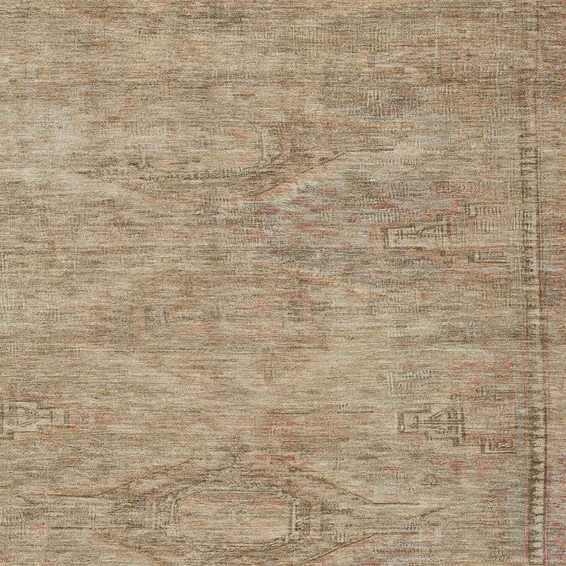 10' X 14' Beige And Taupe Aztec Washable Indoor Outdoor Area Rug