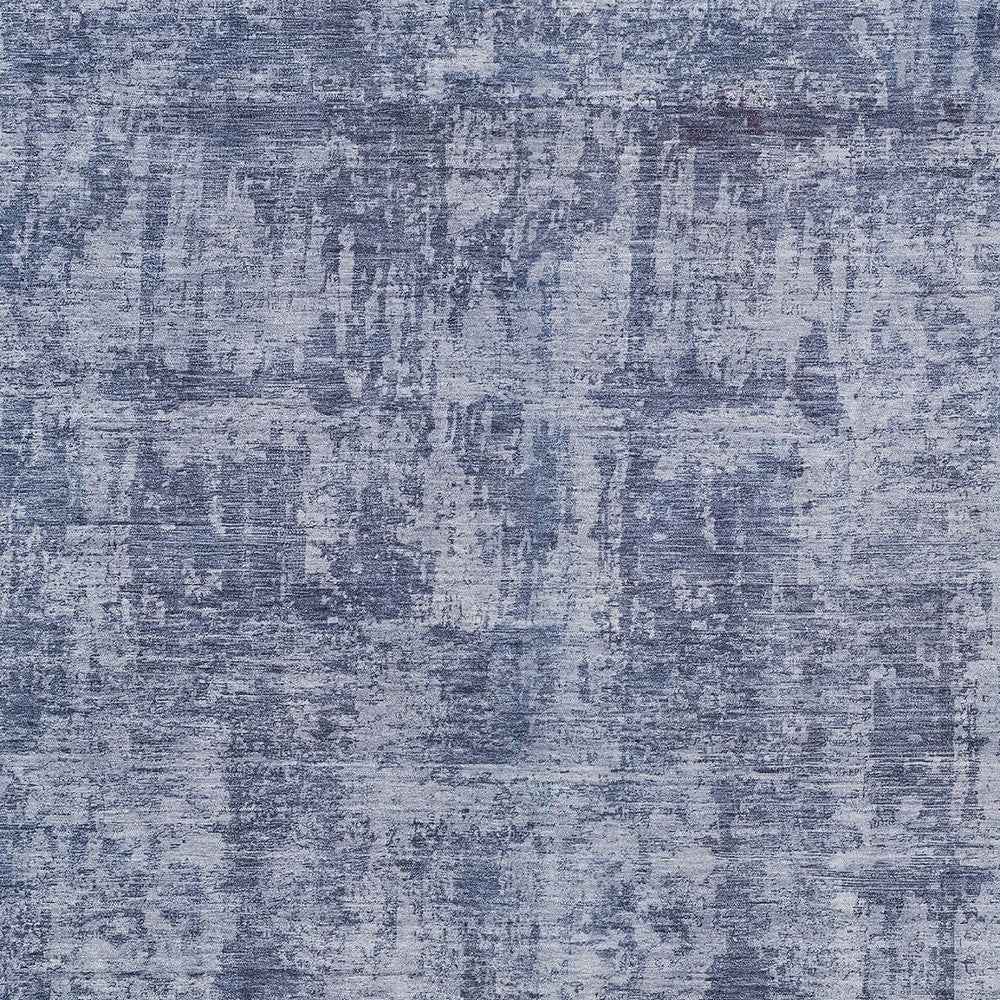 3' X 5' Blue And Ivory Abstract Washable Indoor Outdoor Area Rug