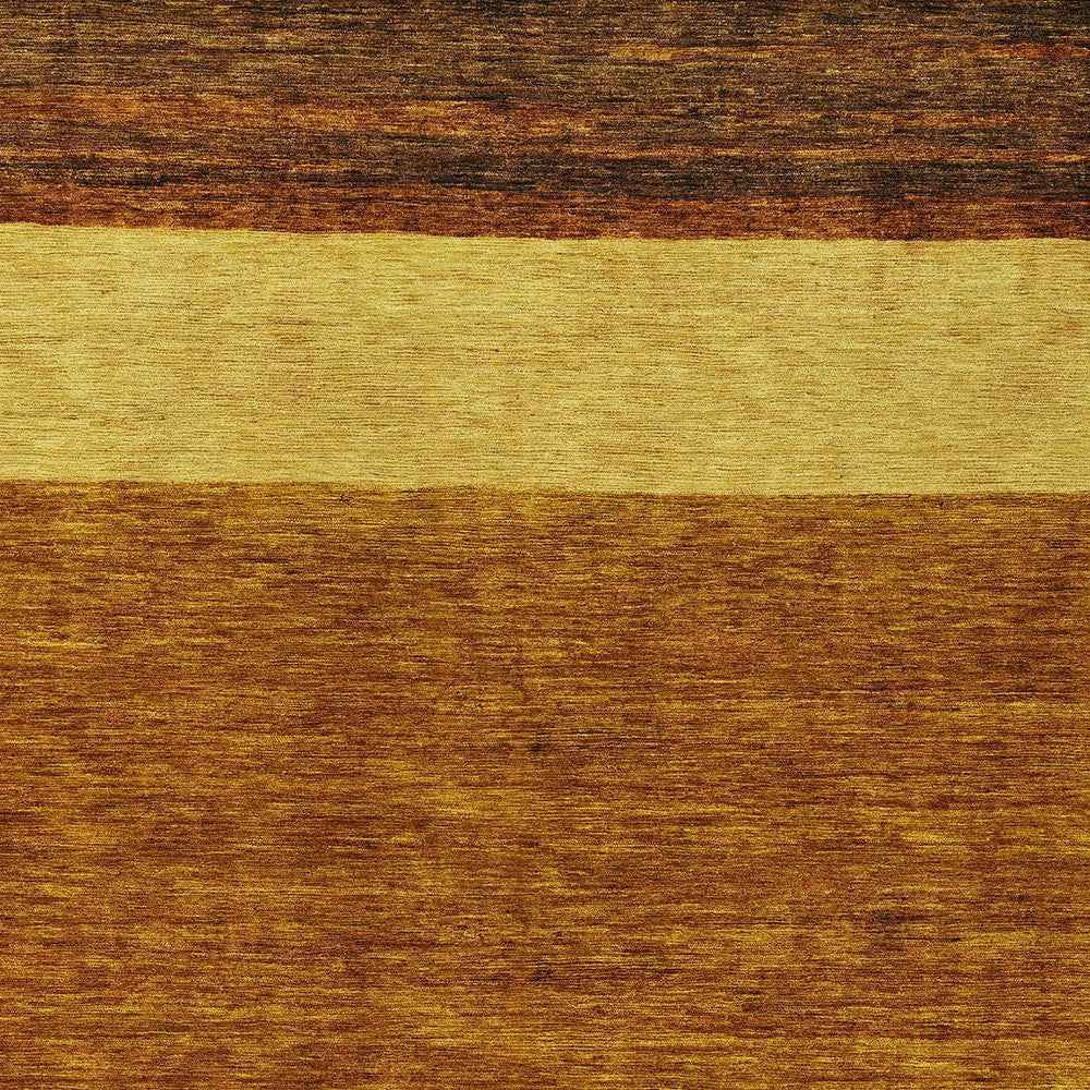 3' X 5' Terra Cotta Gold And Brown Abstract Washable Indoor Outdoor Area Rug