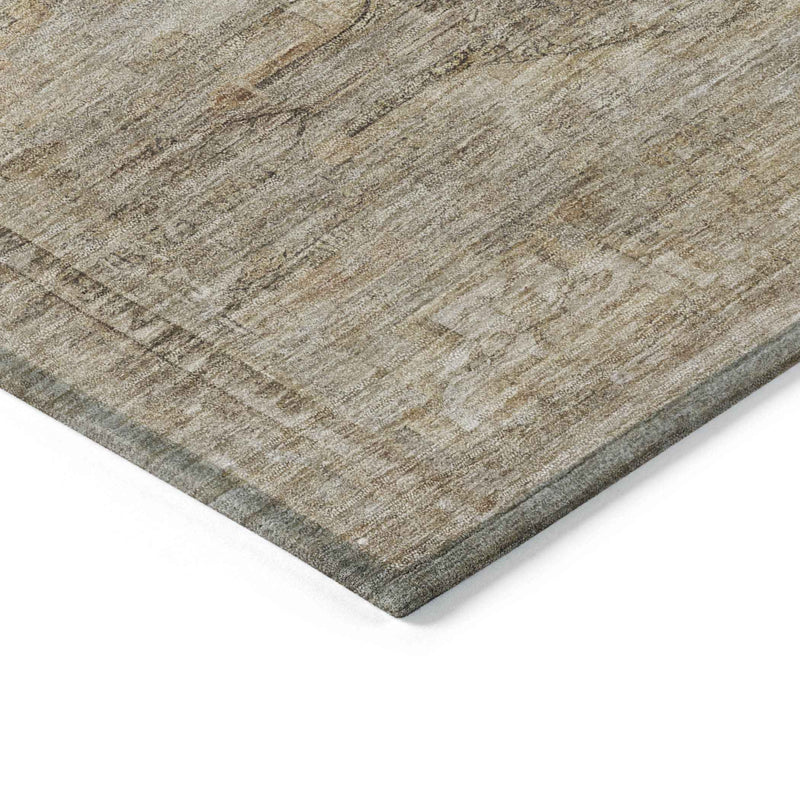 8' X 10' Brown And Taupe Aztec Washable Indoor Outdoor Area Rug