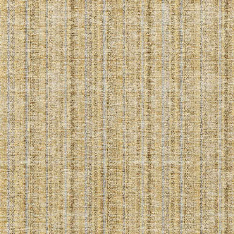 8' X 10' Wheat Gold And Gray Striped Washable Indoor Outdoor Area Rug