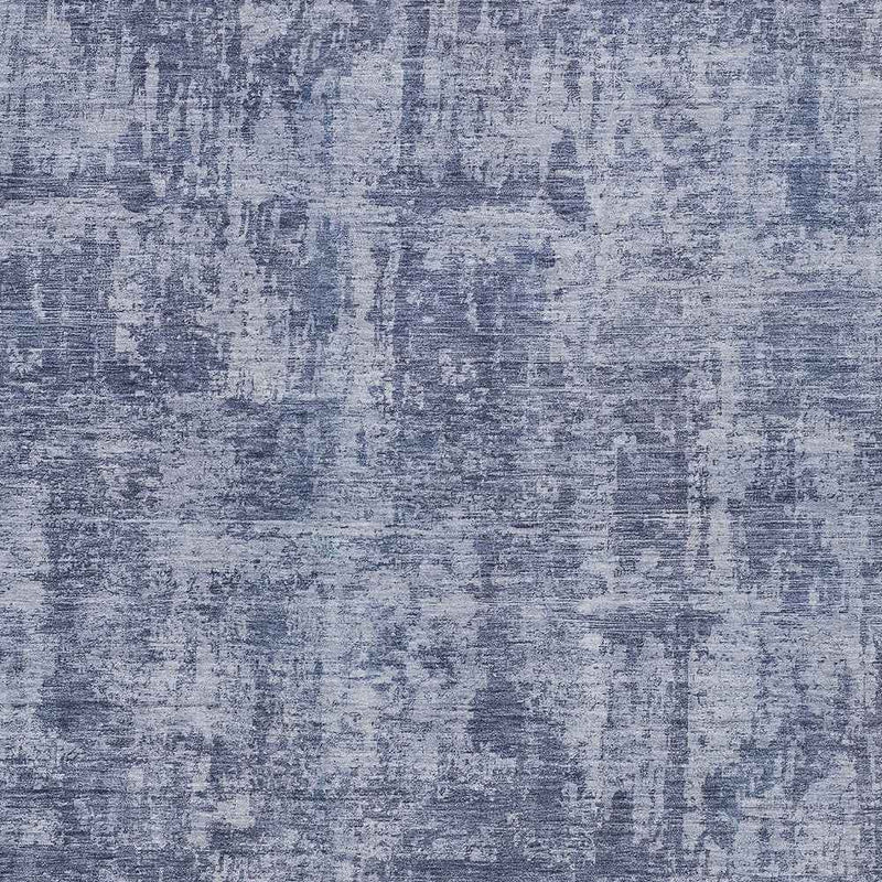 9' X 12' Blue And Ivory Abstract Washable Indoor Outdoor Area Rug