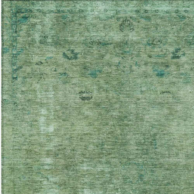 8' X 10' Sage And Mint Green Abstract Washable Indoor Outdoor Area Rug