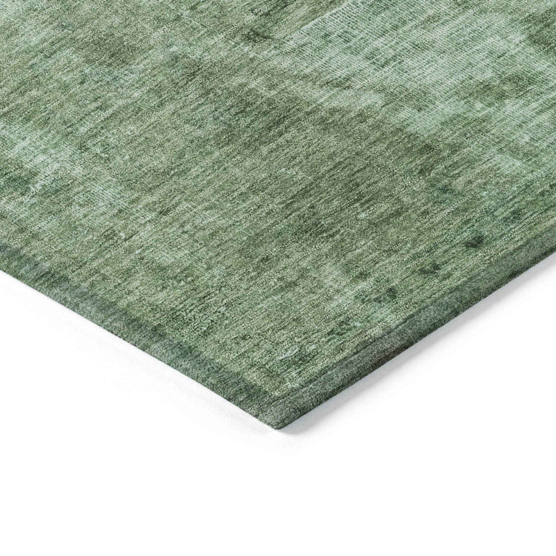8' X 10' Sage And Mint Green Abstract Washable Indoor Outdoor Area Rug
